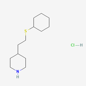 4-[2-(Cyclohexylsulfanyl)ethyl]piperidine hydrochloride