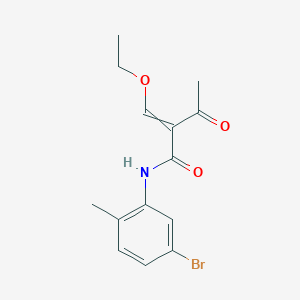 molecular formula C14H16BrNO3 B14578181 N-(5-Bromo-2-methylphenyl)-2-(ethoxymethylidene)-3-oxobutanamide CAS No. 61643-80-9