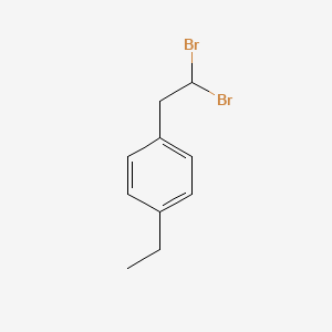 molecular formula C10H12Br2 B14578221 1-(2,2-Dibromoethyl)-4-ethylbenzene CAS No. 61472-18-2