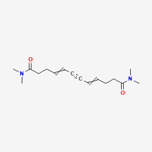 molecular formula C16H24N2O2 B14578243 N~1~,N~1~,N~12~,N~12~-Tetramethyldodeca-4,8-dien-6-ynediamide CAS No. 61540-93-0