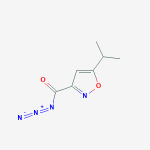 molecular formula C7H8N4O2 B14578247 5-Isopropylisoxazole-3-carbonyl azide CAS No. 61672-71-7