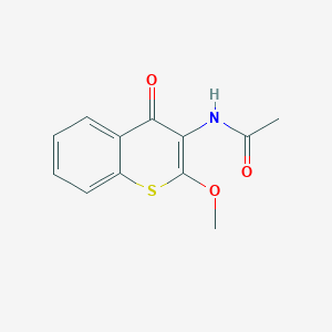 molecular formula C12H11NO3S B14578258 N-(2-Methoxy-4-oxo-4H-1-benzothiopyran-3-yl)acetamide CAS No. 61424-09-7