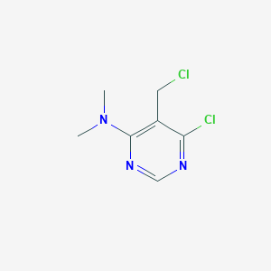 molecular formula C7H9Cl2N3 B1457828 6-chloro-5-(chloromethyl)-N,N-dimethylpyrimidin-4-amine CAS No. 1375474-11-5