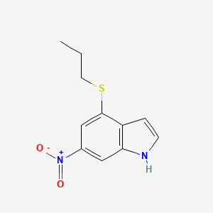 molecular formula C11H12N2O2S B1457830 6-nitro-4-(propylsulfanyl)-1H-indole CAS No. 1375473-15-6