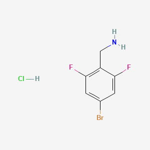 molecular formula C7H7BrClF2N B1457831 (4-Bromo-2,6-difluorophenyl)methanamine hydrochloride CAS No. 1461655-72-0