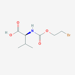 molecular formula C8H14BrNO4 B14578357 N-[(2-Bromoethoxy)carbonyl]-L-valine CAS No. 61445-18-9