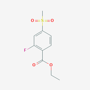molecular formula C10H11FO4S B1457836 2-氟-4-(甲磺酰基)苯甲酸乙酯 CAS No. 1354940-65-0