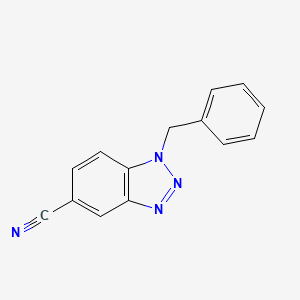 molecular formula C14H10N4 B1457840 1-苄基-1,2,3-苯并三唑-5-腈 CAS No. 1242069-41-5