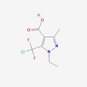 molecular formula C8H9ClF2N2O2 B1457841 5-(chlorodifluoromethyl)-1-ethyl-3-methyl-1H-pyrazole-4-carboxylic acid CAS No. 1394042-14-8