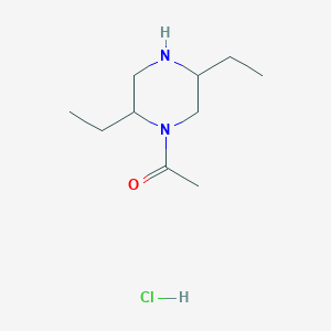 molecular formula C10H21ClN2O B1457848 1-(2,5-二乙基哌嗪-1-基)乙酮盐酸盐 CAS No. 1375473-62-3