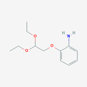 molecular formula C12H19NO3 B14578490 Benzenamine, 2-(2,2-diethoxyethoxy)- CAS No. 61144-94-3