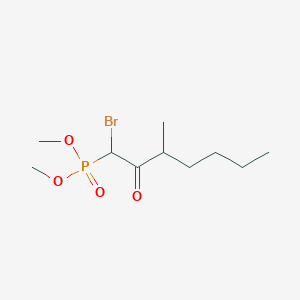 molecular formula C10H20BrO4P B14578530 Dimethyl (1-bromo-3-methyl-2-oxoheptyl)phosphonate CAS No. 61408-86-4
