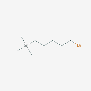 molecular formula C8H19BrSn B14578544 (5-Bromopentyl)(trimethyl)stannane CAS No. 61222-07-9