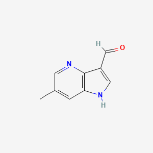 molecular formula C9H8N2O B1457855 6-Methyl-1H-pyrrolo[3,2-b]pyridine-3-carbaldehyde CAS No. 1260381-59-6