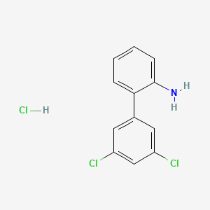 molecular formula C12H10Cl3N B1457856 2-(3,5-Dichlorophenyl)aniline, HCl CAS No. 1355248-02-0