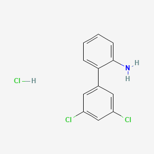 molecular formula C12H10Cl3N B1457856 2-(3,5-Dichlorophenyl)aniline hydrochloride CAS No. 1355248-02-0