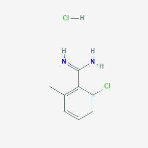 molecular formula C8H10Cl2N2 B1457857 2-Chloro-6-methyl-benzamidine hydrochloride CAS No. 1402672-54-1