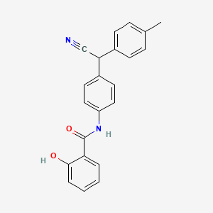 molecular formula C22H18N2O2 B14578597 N-{4-[Cyano(4-methylphenyl)methyl]phenyl}-2-hydroxybenzamide CAS No. 61438-60-6