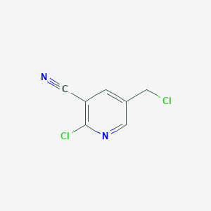 molecular formula C7H4Cl2N2 B1457862 2-Chloro-5-(chloromethyl)nicotinonitrile CAS No. 1360900-22-6