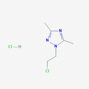 molecular formula C6H11Cl2N3 B1457864 1-(2-chloroethyl)-3,5-dimethyl-1H-1,2,4-triazole hydrochloride CAS No. 53946-19-3