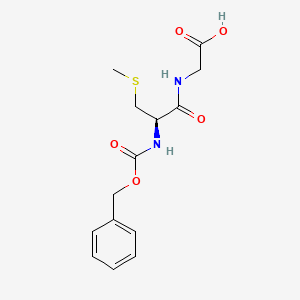 molecular formula C14H18N2O5S B14578665 N-[(Benzyloxy)carbonyl]-S-methyl-L-cysteinylglycine CAS No. 61587-04-0