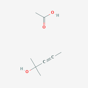 molecular formula C8H14O3 B14578666 Acetic acid;2-methylpent-3-yn-2-ol CAS No. 61570-74-9
