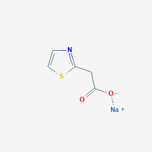 molecular formula C5H4NNaO2S B1457867 Sodium 2-(1,3-thiazol-2-yl)acetate CAS No. 1427380-03-7
