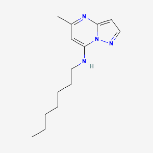 molecular formula C14H22N4 B14578705 N-Heptyl-5-methylpyrazolo[1,5-A]pyrimidin-7-amine CAS No. 61226-74-2