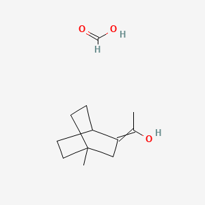 molecular formula C12H20O3 B14578722 Formic acid;1-(4-methyl-2-bicyclo[2.2.2]octanylidene)ethanol CAS No. 61484-23-9