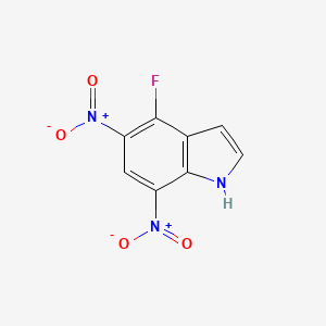 molecular formula C8H4FN3O4 B1457873 5,7-Dinitro-4-fluoro indole CAS No. 1427503-25-0
