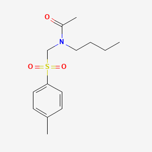 molecular formula C14H21NO3S B14578733 N-Butyl-N-[(4-methylbenzene-1-sulfonyl)methyl]acetamide CAS No. 61349-58-4