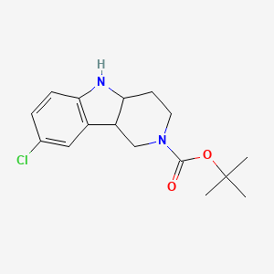 molecular formula C16H21ClN2O2 B1457874 8-Chloro-1,3,4,4A,5,9B-hexahydro-pyrido[4,3-B]indole-2-carboxylic acid tert-butyl ester CAS No. 885272-52-6