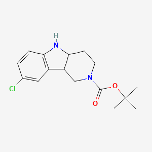 molecular formula C16H21ClN2O2 B1457874 叔丁基 8-氯-3,4,4a,5-四氢-1H-吡啶并[4,3-b]吲哚-2(9bH)-羧酸盐 CAS No. 885272-52-6