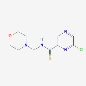 molecular formula C10H13ClN4OS B14578760 Pyrazinecarbothioamide, 6-chloro-N-(4-morpholinylmethyl)- CAS No. 61689-58-5