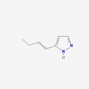 molecular formula C7H10N2 B14578767 5-(But-1-en-1-yl)-1H-pyrazole CAS No. 61490-99-1