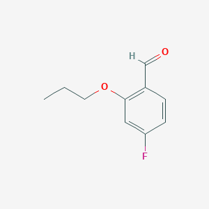 molecular formula C10H11FO2 B1457878 4-Fluoro-2-n-propoxybenzaldehyde CAS No. 883543-20-2