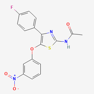 molecular formula C17H12FN3O4S B14578782 N-[4-(4-Fluorophenyl)-5-(3-nitrophenoxy)-1,3-thiazol-2-yl]acetamide CAS No. 61384-05-2