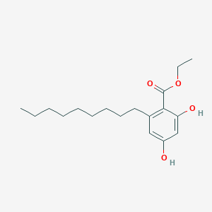 molecular formula C18H28O4 B14578799 Ethyl 2,4-dihydroxy-6-nonylbenzoate CAS No. 61621-51-0