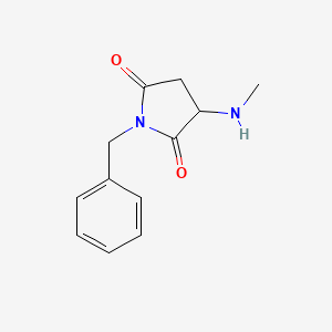 B1457882 1-Benzyl-3-(methylamino)pyrrolidine-2,5-dione CAS No. 1375471-50-3