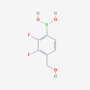 molecular formula C7H7BF2O3 B1457885 (2,3-二氟-4-(羟甲基)苯基)硼酸 CAS No. 1315281-32-3