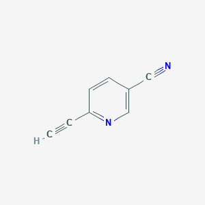 molecular formula C8H4N2 B1457886 6-Ethynylnicotinonitrile CAS No. 1211588-35-0