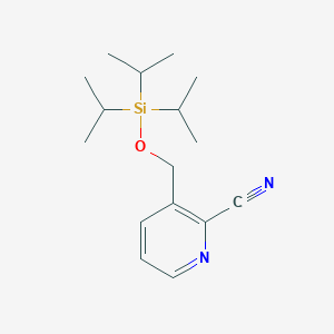 molecular formula C16H26N2OSi B1457887 2-Cyano-3-((triisopropylsilyl)ethynyl)pyridine CAS No. 1260387-01-6