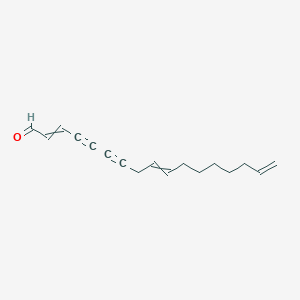 molecular formula C17H20O B14578906 Heptadeca-2,9,16-triene-4,6-diynal CAS No. 61102-21-4