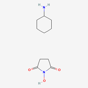 molecular formula C10H18N2O3 B14578926 Cyclohexanamine;1-hydroxypyrrolidine-2,5-dione CAS No. 61450-14-4