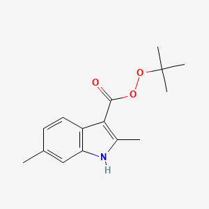 molecular formula C15H19NO3 B1457895 2,6-Dimethyl-1H indole-3-(tert-butylperoxycarboxylate) CAS No. 1448259-52-6
