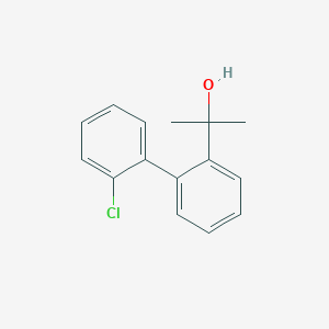 molecular formula C15H15ClO B1457897 2-[2-(2-Chlorophenyl)phenyl]propan-2-OL CAS No. 1393441-73-0