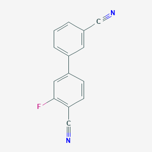 molecular formula C14H7FN2 B1457898 4-(3-Cyanophenyl)-2-fluorobenzonitrile CAS No. 1393441-82-1