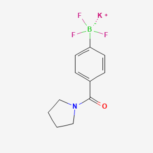 molecular formula C11H12BF3KNO B1457903 4-(吡咯烷-1-羰基)苯基三氟硼酸钾 CAS No. 1983205-51-1
