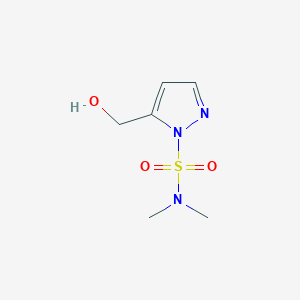 molecular formula C6H11N3O3S B1457905 5-(Hydroxymethyl)-N,N-dimethylpyrazole-1-sulfonamide CAS No. 1075239-19-8