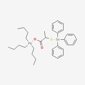 molecular formula C33H46O2PbSSn B14579056 Tributylplumbyl 2-triphenylstannylsulfanylpropanoate CAS No. 61645-15-6